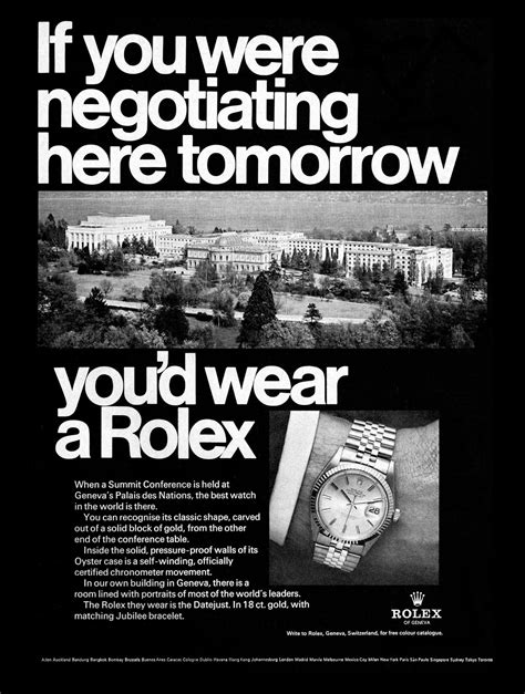 if u fly a u wear a rolex tomorrow|Rolex commercials from the past.